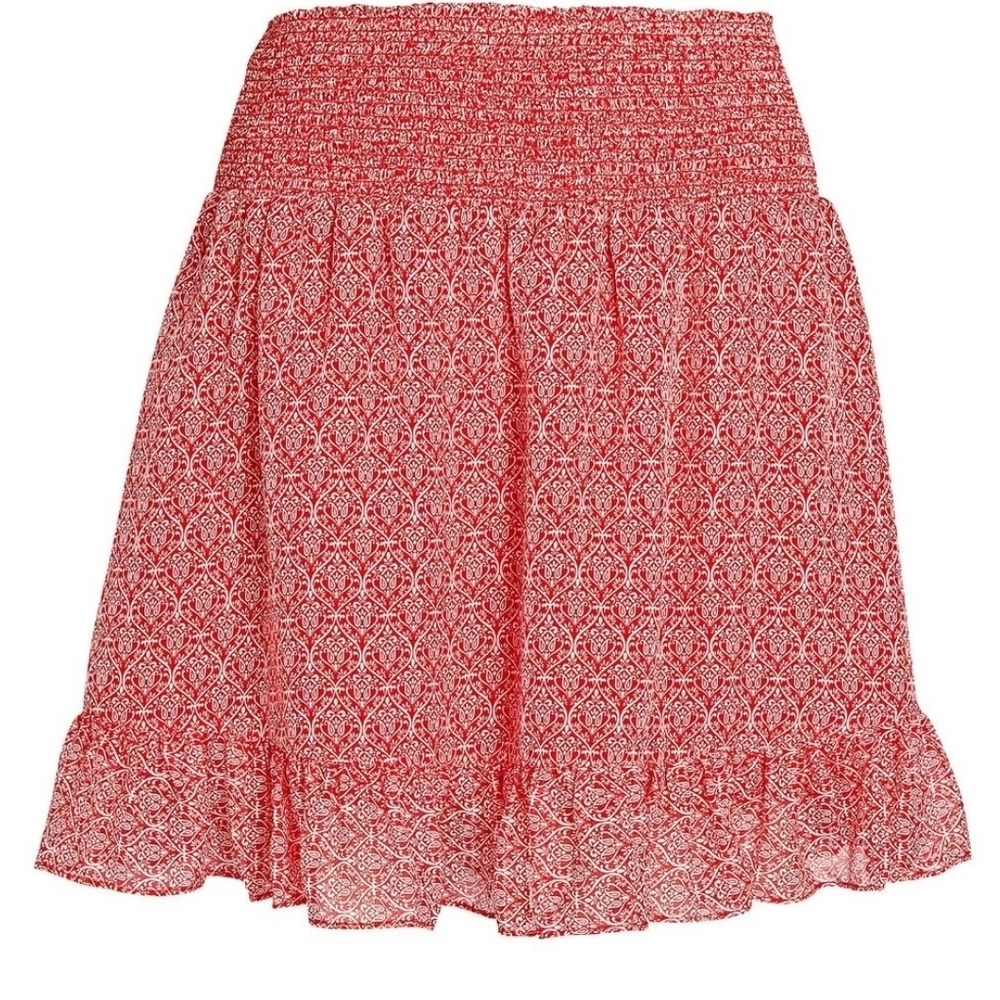 INTERMIX Rena Printed Ruffle Mini Skirt